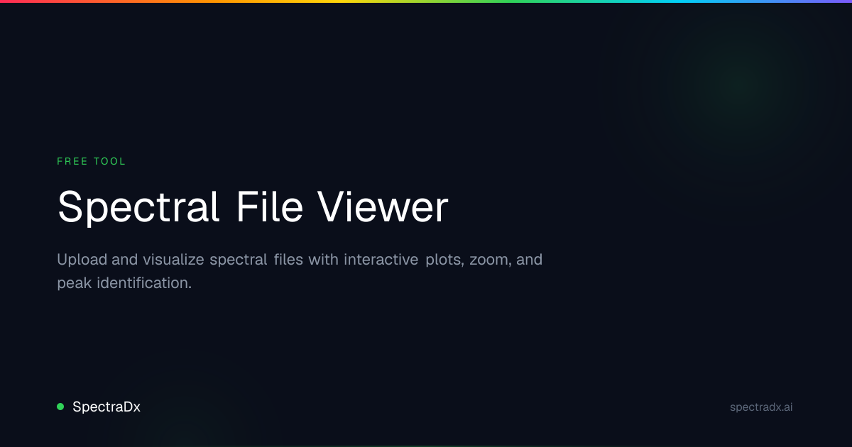 Spectral File Viewer | SpectraDx